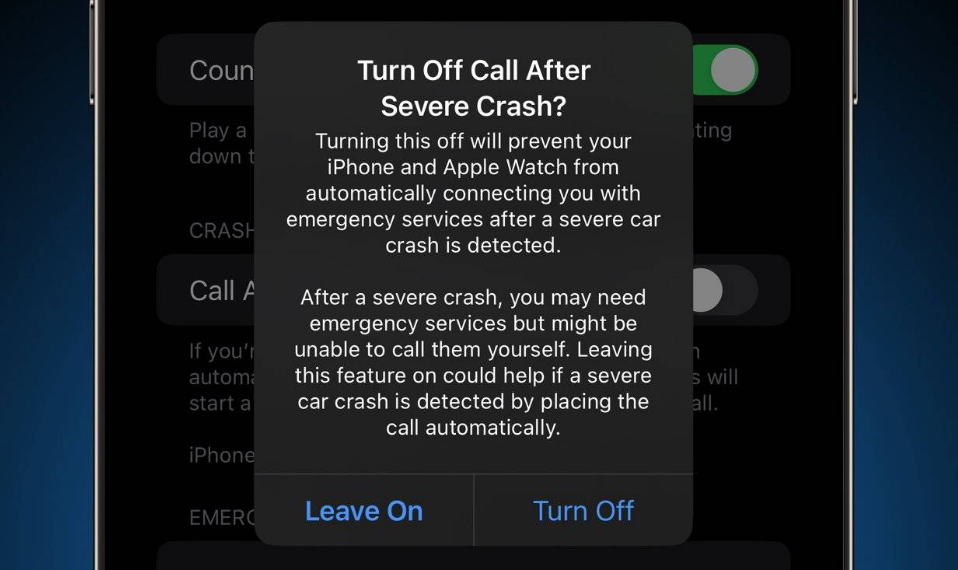 孟连苹果14维修分享 iPhone 14 和 Apple Watch 上关闭崩溃检测 